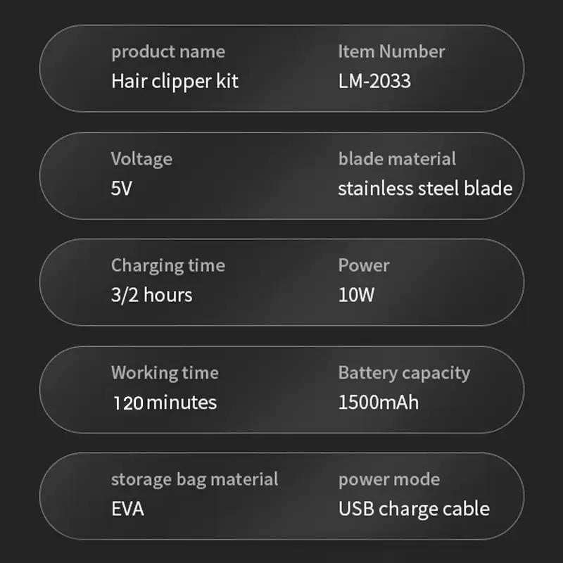 Electric Hair Trimmer Kit, 1 Box Multifunctional Portable Rechargeable Hair Trimmer & Shaver for Men, Hair Clipper with LCD Display for Daily Use