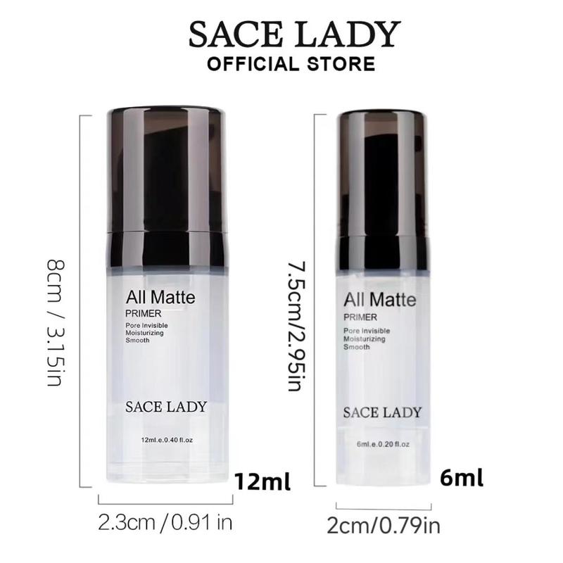 SACE LADY Invisible Pore Foundation, 1 Count Primer Matte Oil-control Smooth Face Primer Gel for Women Make Up Travel Size