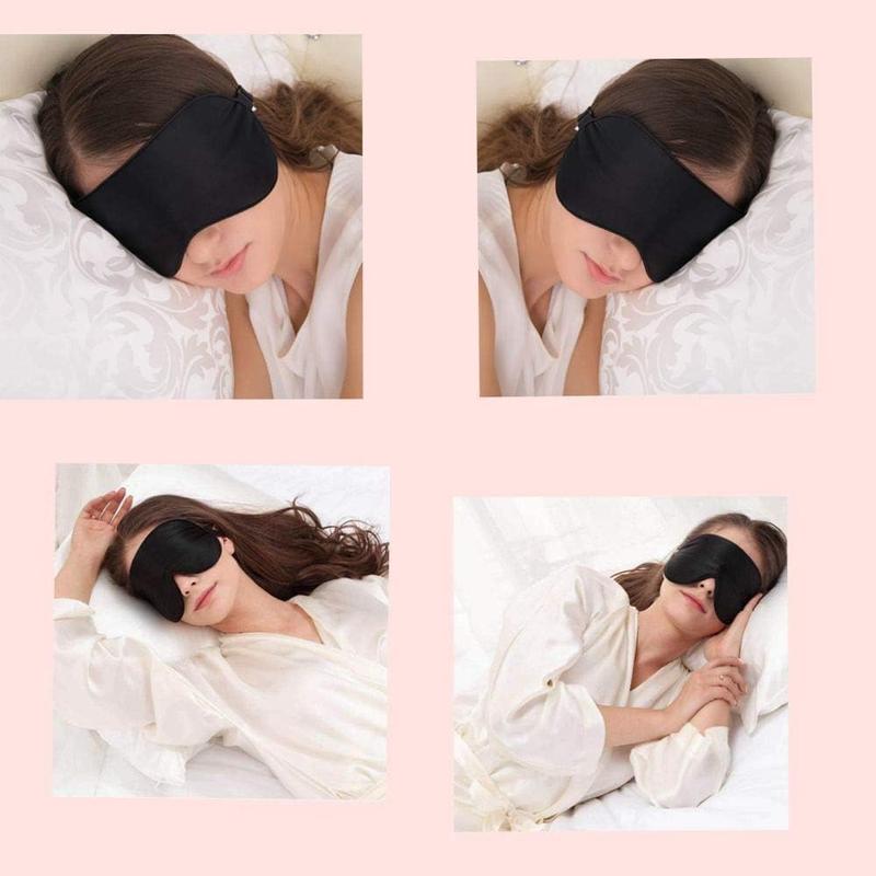 Sleep Mask & BlindfoldSuper-Smooth Eye mask for SleepingSuitable for Travel, nap, Night Sleep,for Men Women  Sleeping mask (Black) Gift