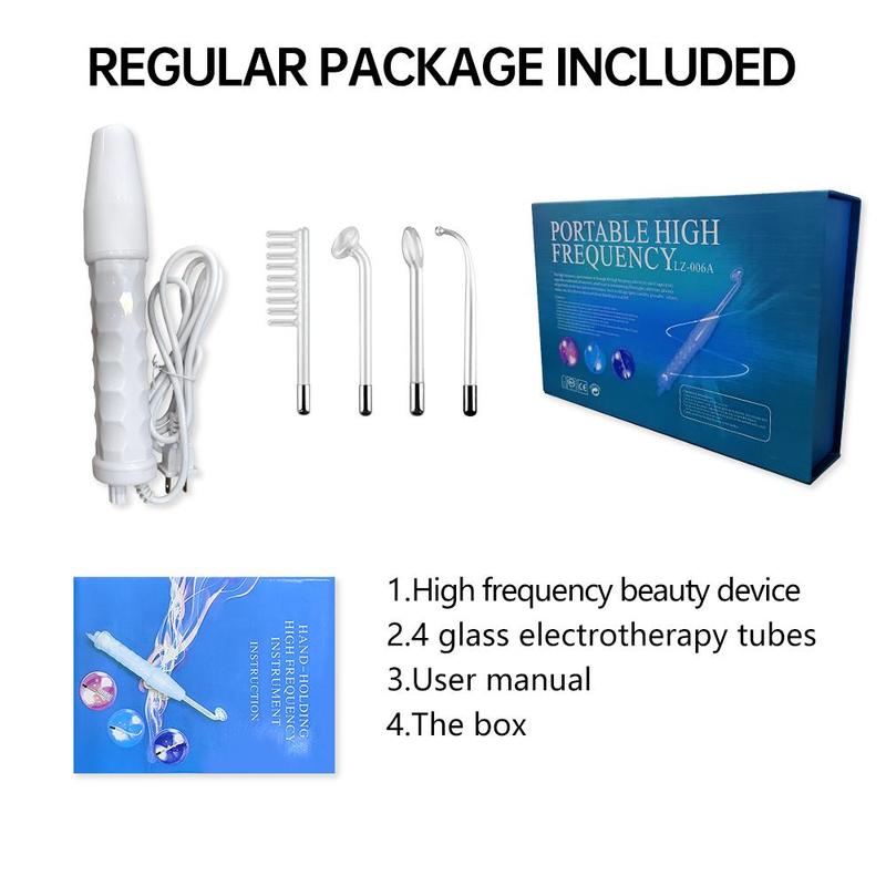 4-in-1 Skin Tightening High Frequency Wand, 1 Set Facial Skincare Electric Massager, Face Hair Massage Comb Stick, Skin Care Machine, Back To School Comfort Gift, Birthday Gifts, Skin Care Products, Women's Personal Care Products