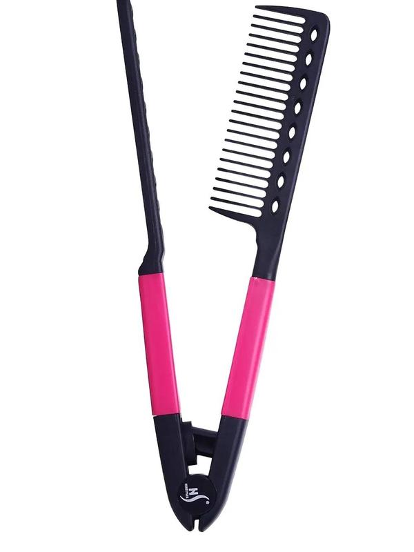 Herstyler Straightening Comb For Hair - Flat Iron Comb For Great Tresses With A Firm Grip (Pink) Smooth Handy Comfortable Comb