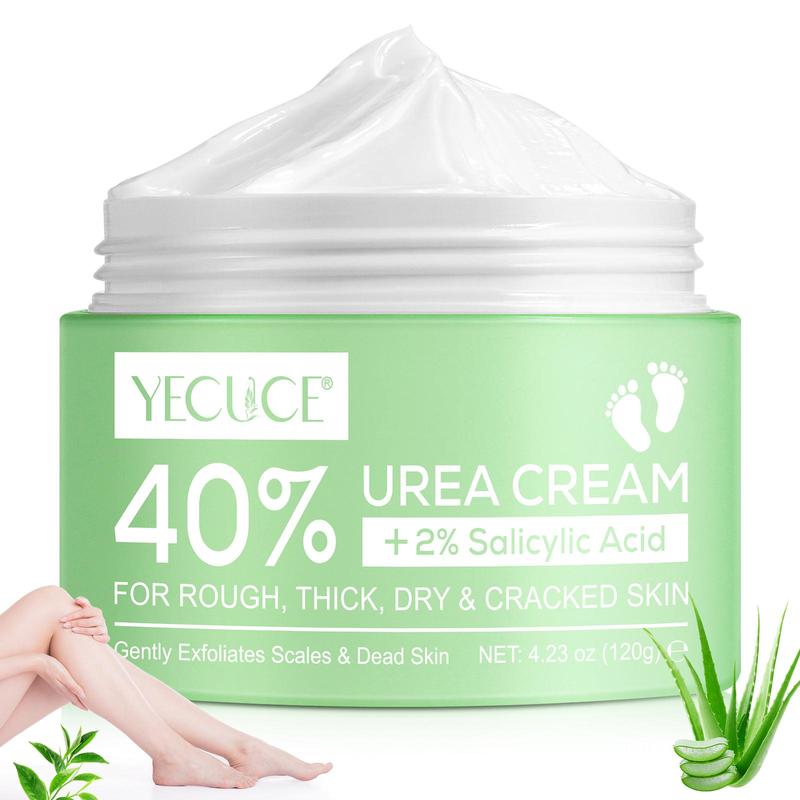 40 % Urea Foot Cream, 1 Box Moisturizing Foot Lotion with Hyaluronic Acid & Tea Tree & Aloe Vera, Deeply Hydrating Skin Care Product for Hand & Foot