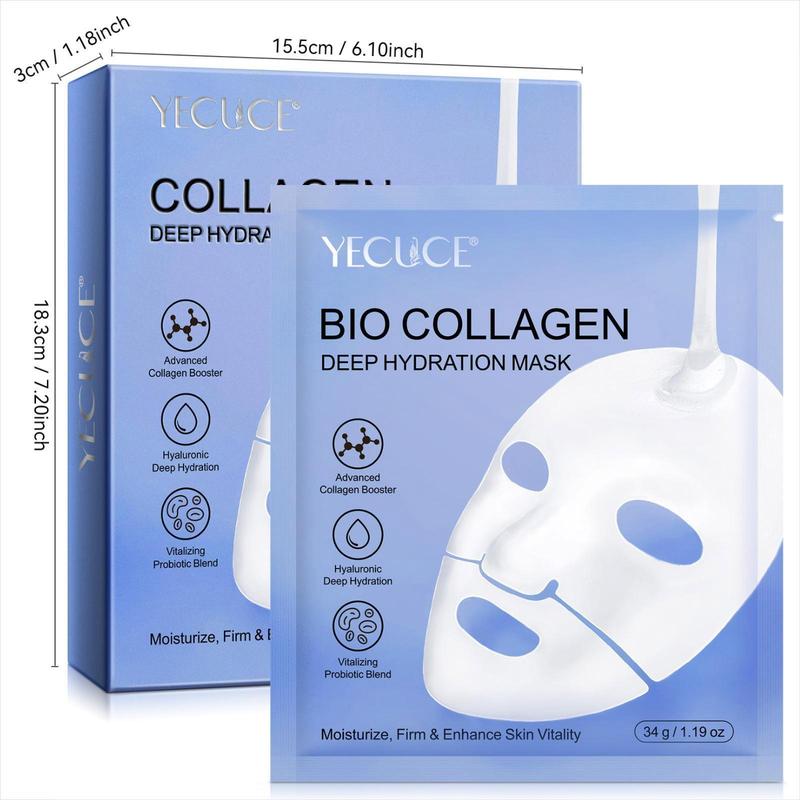 Collagen Deep Hydration Mask, 3 Boxes Moisturizing & Nourishing Facial Mask, Hydrating Facial Mask, Skin Care Product for Women & Men