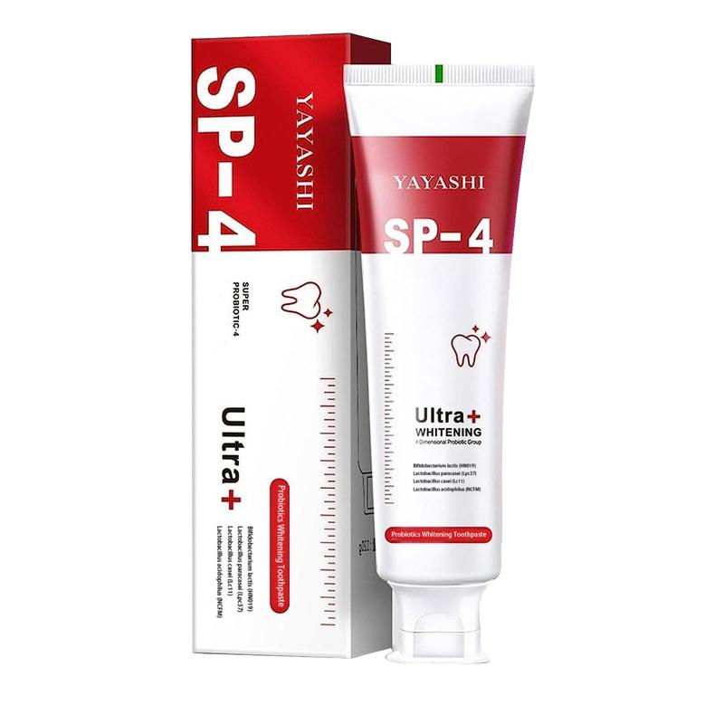 YAYASHI SP-4 Ultra Probiotics Whitening Toothpastes,Deep Cleansing for Coffee Stain,Tea Stain,Wine Stain, Bad Breath,Oral PH Balance healthy toothpaste pasta dental oral health natural oral oral health management