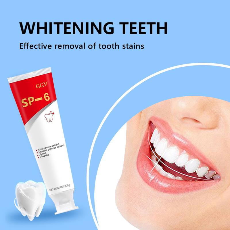 GGV SP-6 Toothpaste Oral Health Management,Probiotics Whitening Toothpaste, Fresh Breath Daily Use,Apply Morning and Night for Gentle Care Fragrance Mint