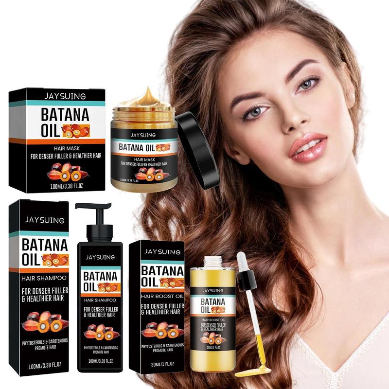 Batana Oil Set, Including Shampoo & Hair Mask & Hair Oil, Hair Care & Styling Product for Men & Women, Spa Water, Christmas Gift