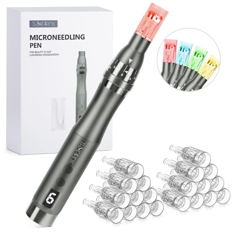 Microneedling Pen Professional Microneedle Pen with 20 Replacement Cartridges for Home Use