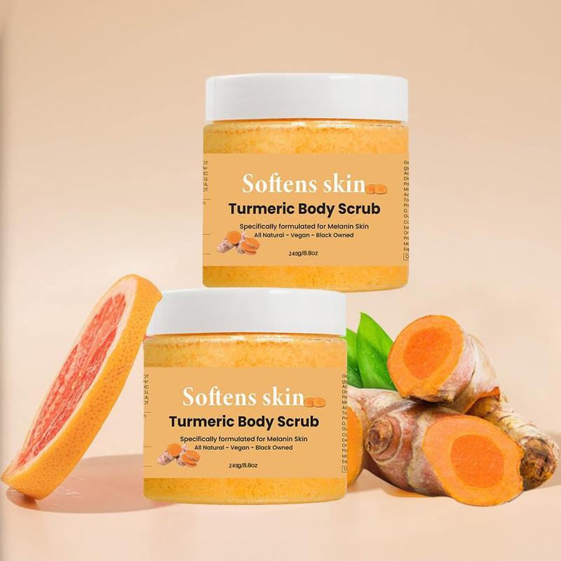 Turmeric Body Scrub, Moisturizing Body Scrub, Gentle Cleansing and Exfoliation Body Care Product for Women & Men All Skin Types