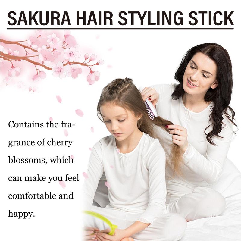 Cherry Blossom Extract Hair Styling Stick, 1 Box Hair Wax Stick for Long-lasting Soft and Freestyle Hair Styles, Easy To Use, Suitable for Travel Carry