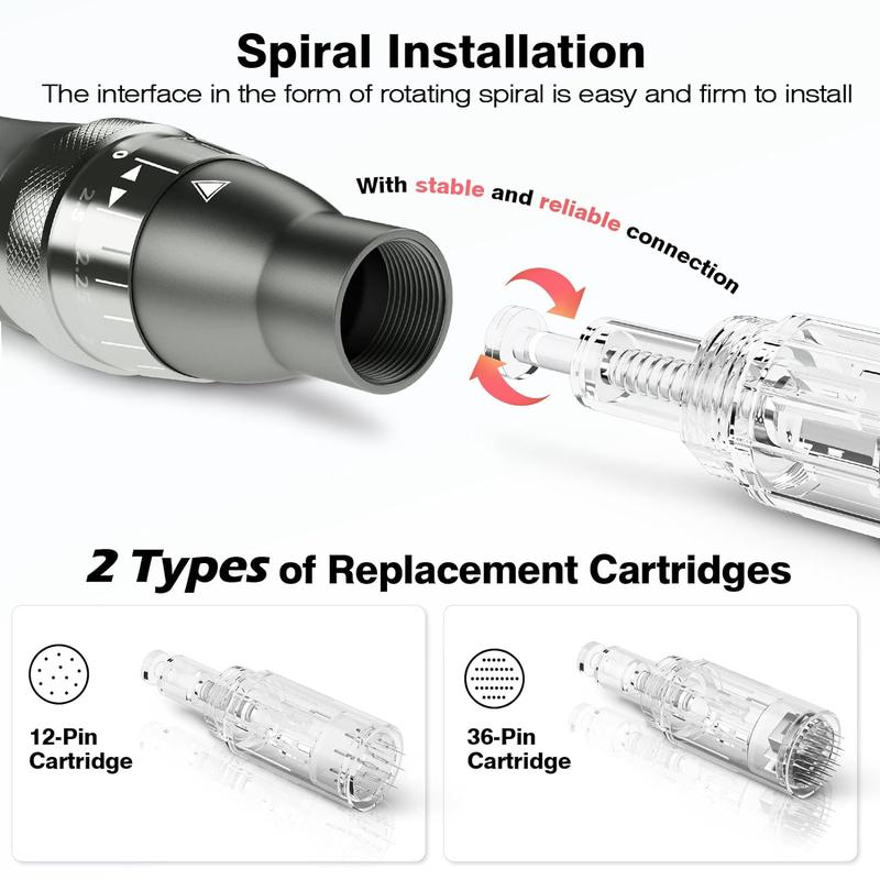 Microneedling Pen Professional Microneedle Pen with 20 Replacement Cartridges for Home Use