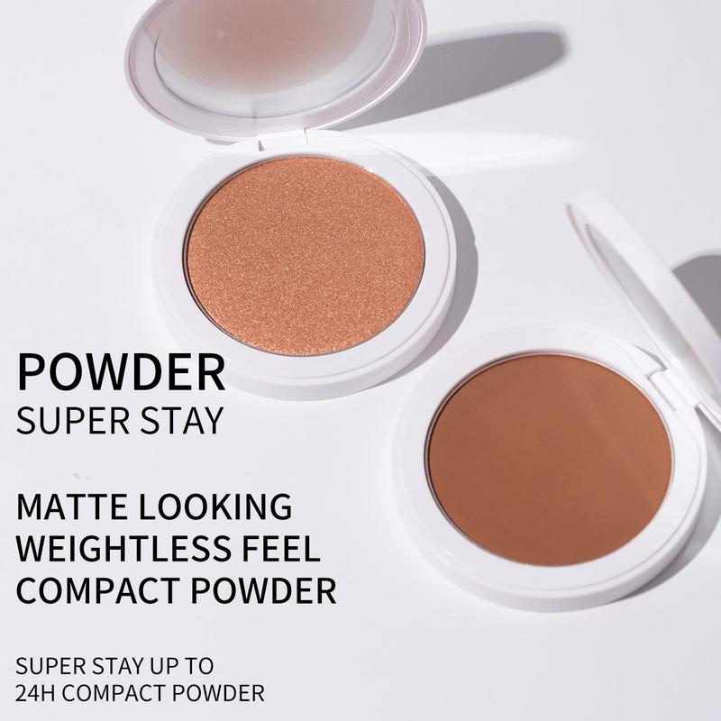 Long Lasting Matte Bronzer Powder, Lightweight Blendable Bronzer, Highlighter, Professional Cosmetic Product for Women & Girls