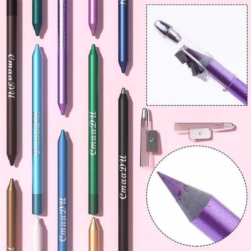 Multicolored Long Lasting Eyeliner, 12pcs set Liquid Smooth Fine Tip Eyeliner Pens, Quick Drying Eyeliner Pen with Precise Flexible Tip & Comfortable Grip