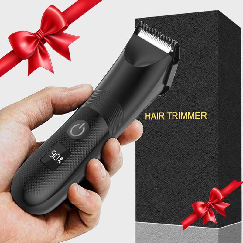 Waterproof Body & Manscaping Trimmer for Men, 1 Box Rechargeable Body Hair Shaver & Accessories, Hair Trimmer for Home & Travel