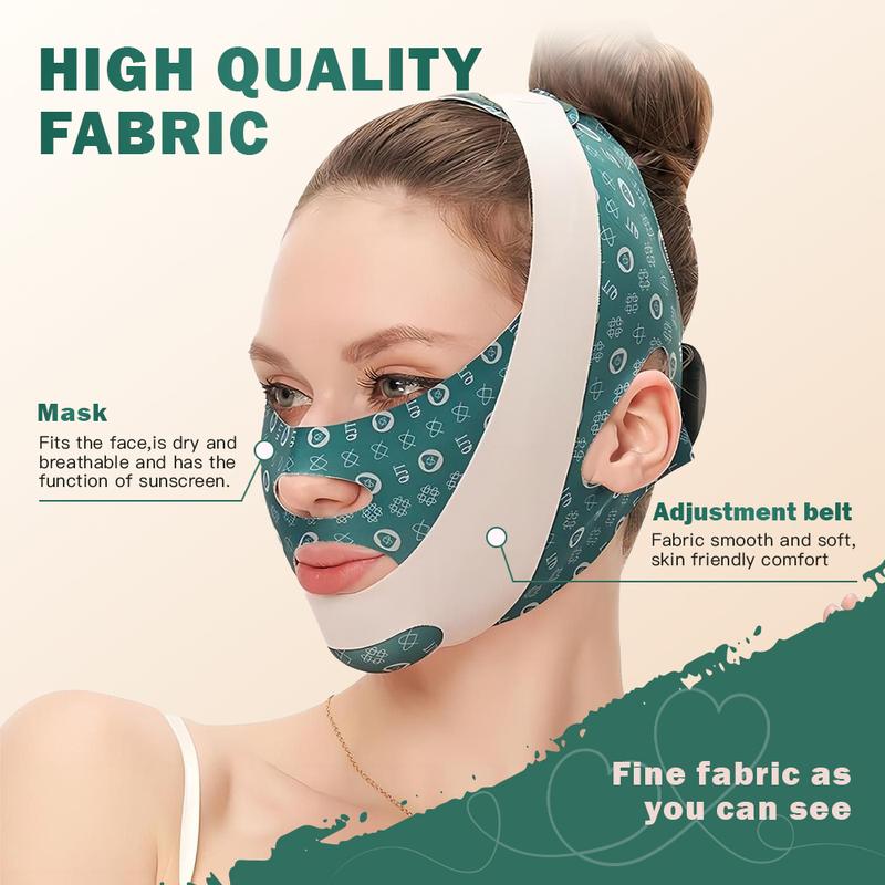 V- Face Lift Strap - Relieve Sagging Skin, Reduce Pwelling and Firm Skin, Double Chin Strap, Reusable Grooming Face and Chin Lift Mask for Men and Women Pink face slimming reusable v-line