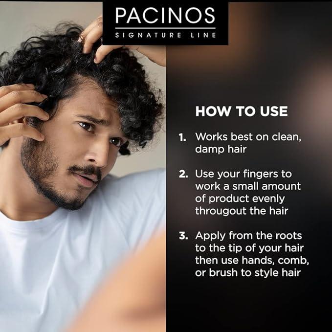 Pacinos Signature Line Curl Enhancing Mousse: Light-Medium Hold, Low Shine – Hydrating & Volumizing Styling