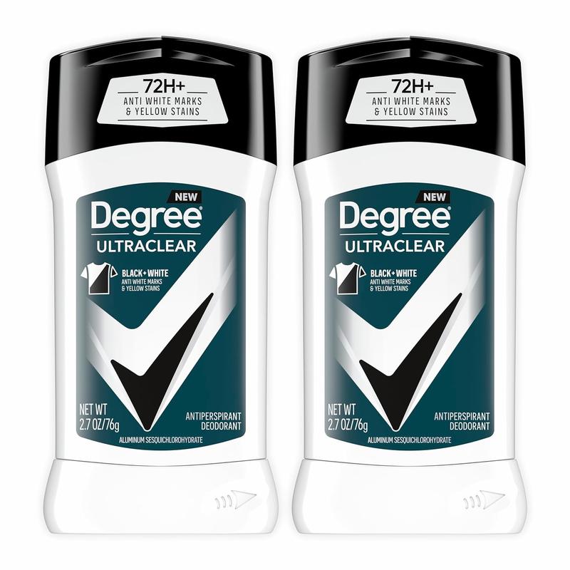 Degree Men Ultraclear Antiperspirant Deodorant Black+White 2 Count 72-Hour Sweat & Odor Protection Antiperspirant for Men with Motionsense Technology 2.7 Oz Unilever