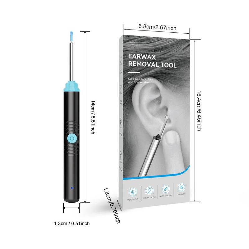 Silicone Ear Care Kit, HD Visual Ear Wax Removal Tool with Camera,1296P HD Camera Ear Cleaner, Birthday Party Gifts, Christmas Gifts