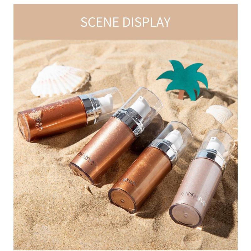 HANDAIYAN Body Highlighter Liquid Beach Facial Liquid Lotion Whole Body Brightening Fine Skin Highlighter Oil