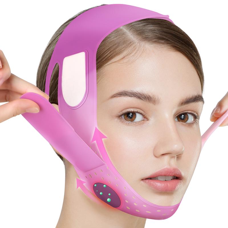 JUSRON Double Chin Reducer V Line Face Lifting Tape Face Strap, Soft Silicone Chin Strap Face Shaper to Removing Double Chin for Women and Men