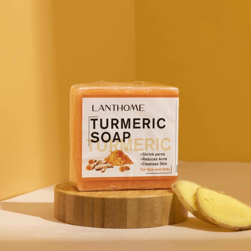 3.53oz Natural Turmeric Soap For Face Wash And Bath To Remove Dark Spots, Handmade Turmeric Soap Bar, Effective Moisturizing Deep Cleansing, Intensive Moisturizing And Softening Skin, Exfoliating Skin, Unisex