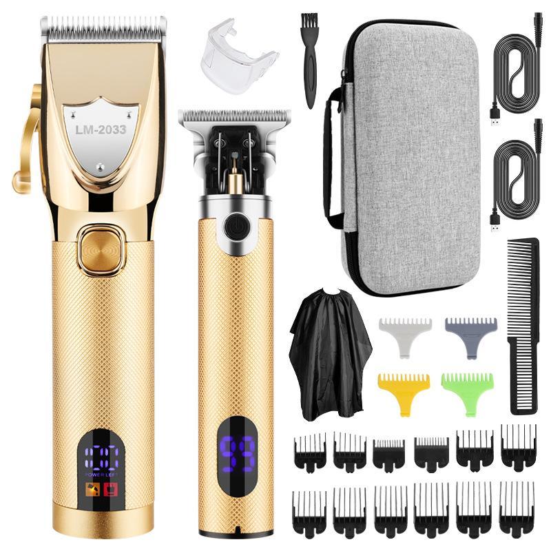 Electric Hair Trimmer Kit, 1 Box Multifunctional Portable Rechargeable Hair Trimmer & Shaver for Men, Hair Clipper with LCD Display for Daily Use