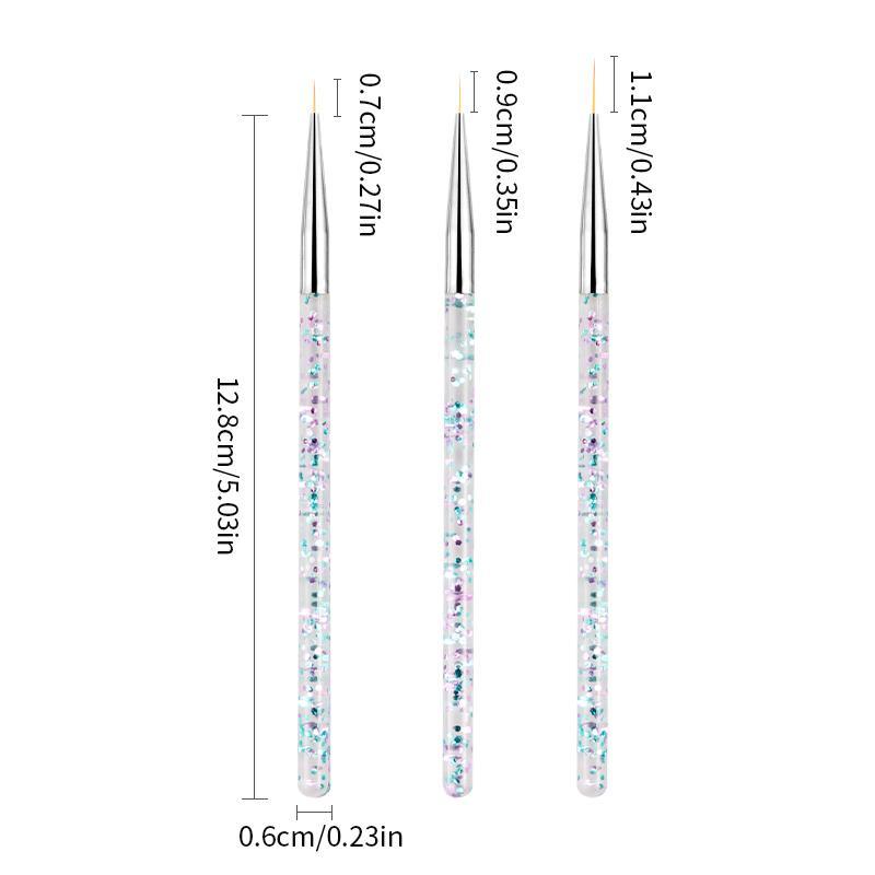 3pcs Nail Art Brush, Nail Art Design Painting Brush, Nail Art Drawing Brush, DIY Nail Art Design Tool, Nail Art Pen