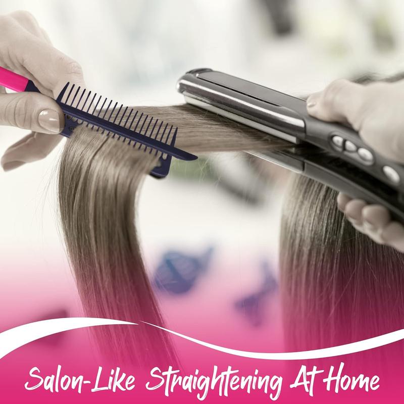 Herstyler Straightening Comb For Hair - Flat Iron Comb For Great Tresses With A Firm Grip (Pink) Smooth Handy Comfortable Comb