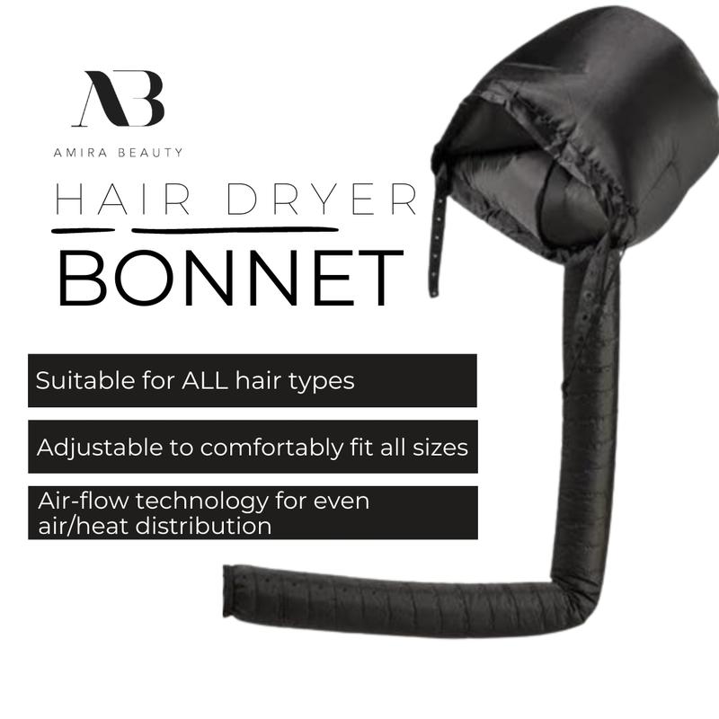 Bonnet hair Dryer - Soft Hood Hair Dryer Adjustable Dryer Cap with Headband - hair drying hoods - Deep Conditioning and Hair Drying - Blow-Dryer with Case