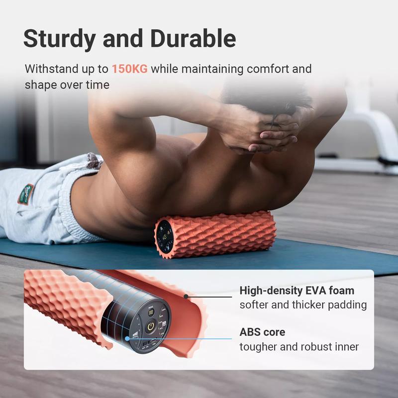 Vibrating Foam Roller for Back, Muscle Massage, Exercise, Physical Therapy Comfort