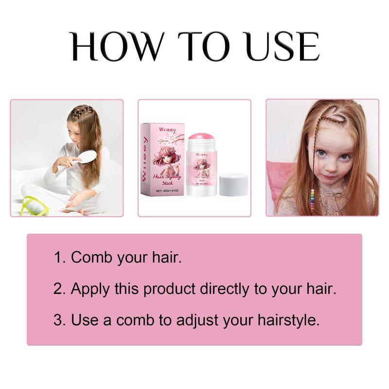 Cherry Blossom Extract Hair Styling Stick, 1 Box Hair Wax Stick for Long-lasting Soft and Freestyle Hair Styles, Easy To Use, Suitable for Travel Carry