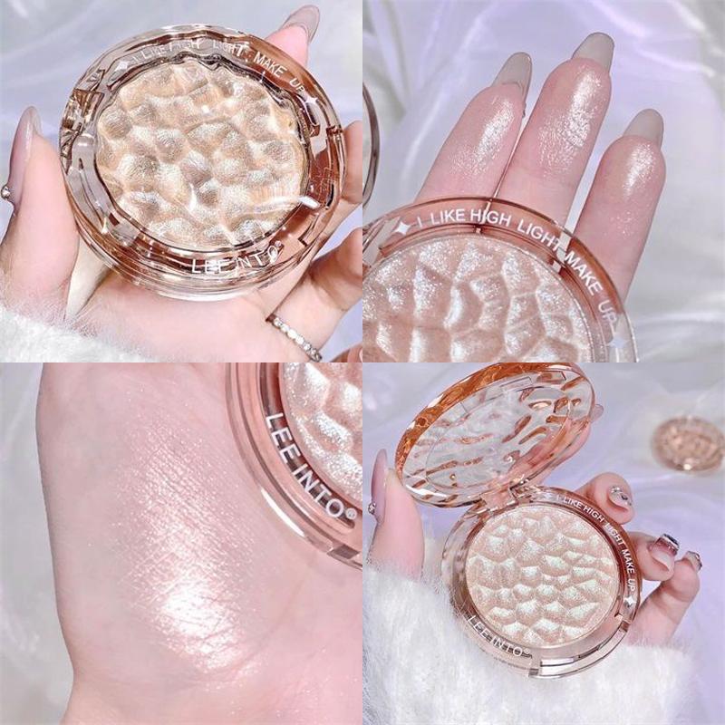 Glitter Highlighter Powder, Shimmering Highlighter Palette, Long Lasting Pearly Makeup Powder, Facial Brightening Cosmetics, Christmas Gift