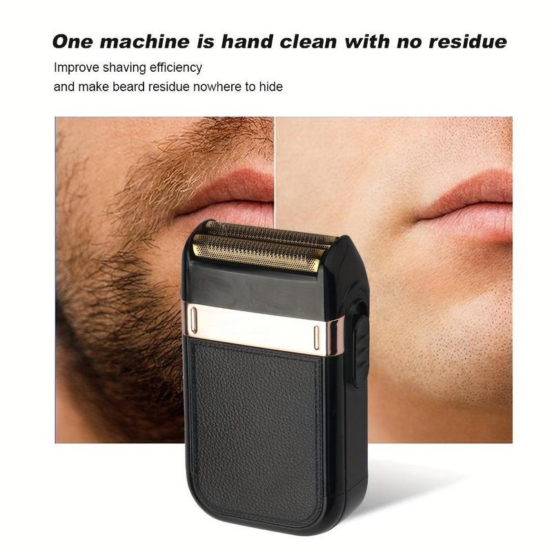 Rechargeable Electric Shaver, Advanced Reciprocating Grid Shaver, Durable Aluminum Foil Shaver, Portable Shaver for Travel & Outdoor