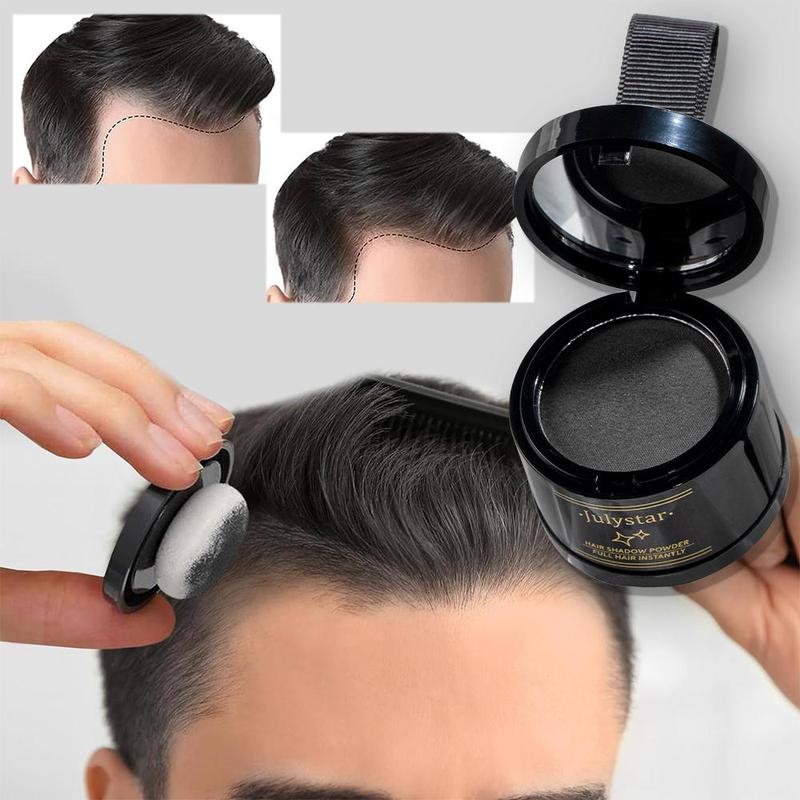 Natural Hairline Powder, Waterproof Hairline Drawing Powder with Mirror & Sponge, Root Touch Up Hair Powder, Suitable for Thinning Hair, Women & Men, Makeup Products, Based Texture Powder, Christmas, Christmas Gift