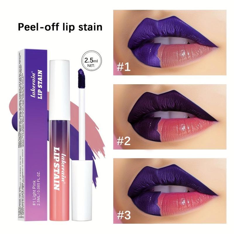 Long Lasting Tear-pull Lip Gloss, 3 Counts Matte Finish Lip Stain, Non-stick Cup Lipstick, for All Occasions Lip Makeup