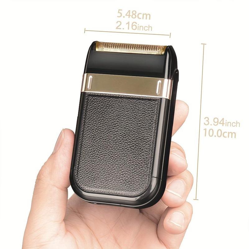 Rechargeable Electric Shaver, Advanced Reciprocating Grid Shaver, Durable Aluminum Foil Shaver, Portable Shaver for Travel & Outdoor