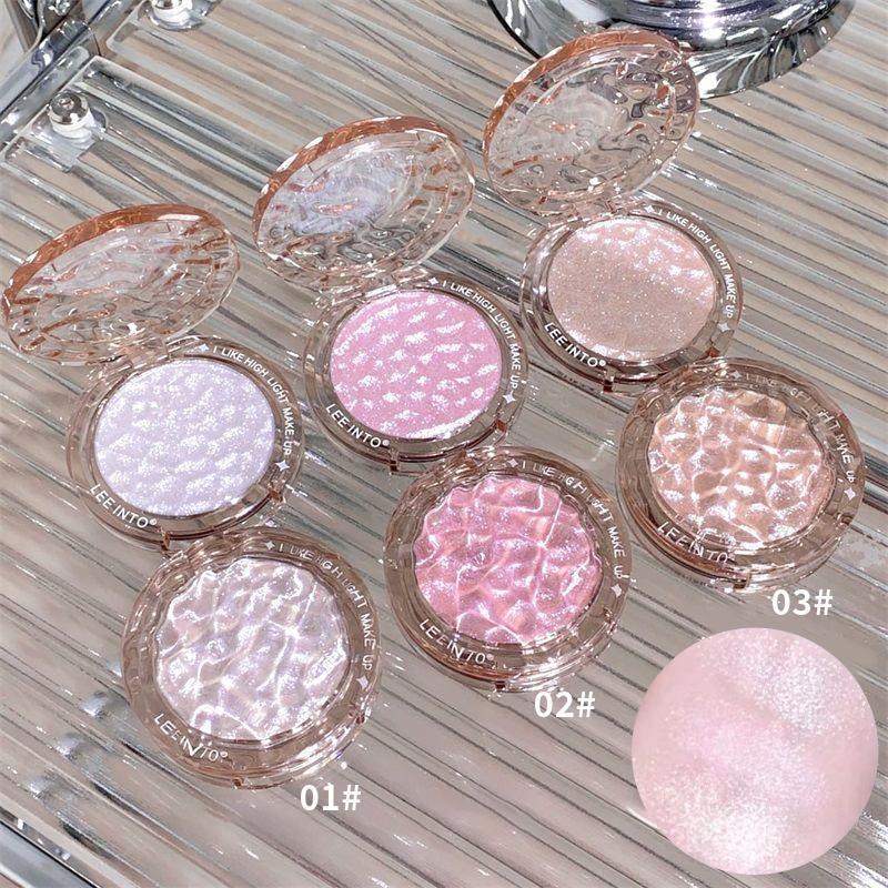 Glitter Highlighter Powder, Shimmering Highlighter Palette, Long Lasting Pearly Makeup Powder, Facial Brightening Cosmetics, Christmas Gift