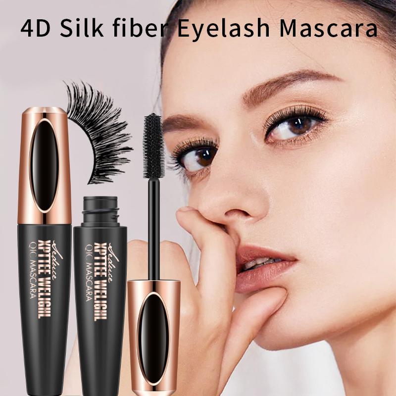 Waterproof Long-lasting Mascara, 1 Count Eye Lashes Lengthening Volumizing Styling Curling 4D Silicone Mascara Stick, Professional Eye Enhancement Makeup Product, Christmas, Christmas Gift