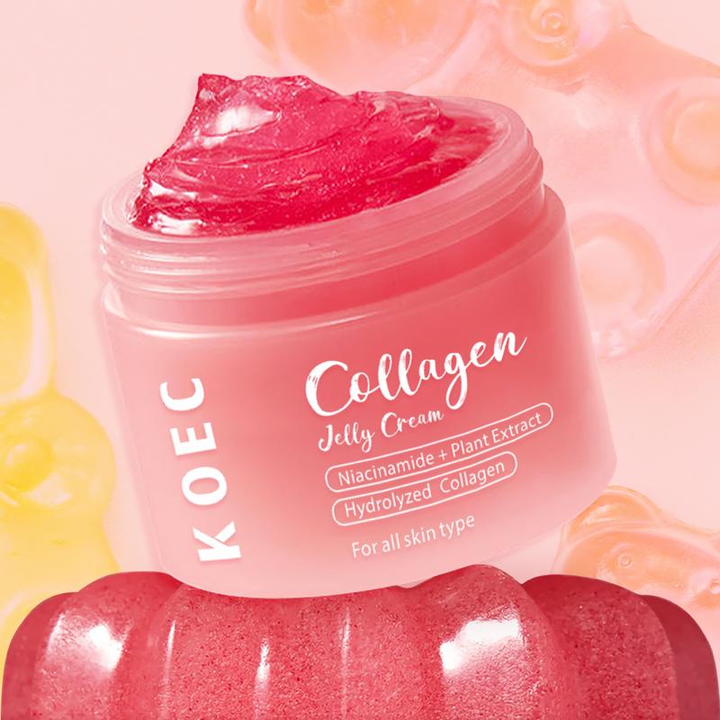 KOEC Collagen Niacinamide Jelly Cream(Nano Collagen+Niacinamide)-Instant Glow Booster|Strengthens Skin Barrier+Deep Hydration+Reduce Dryness+For All Skin Types+For Sensitive Skin l Facial Moisturizer