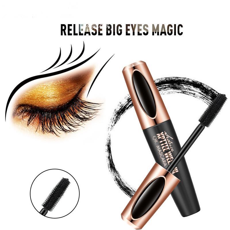 Waterproof Long-lasting Mascara, 1 Count Eye Lashes Lengthening Volumizing Styling Curling 4D Silicone Mascara Stick, Professional Eye Enhancement Makeup Product, Christmas, Christmas Gift