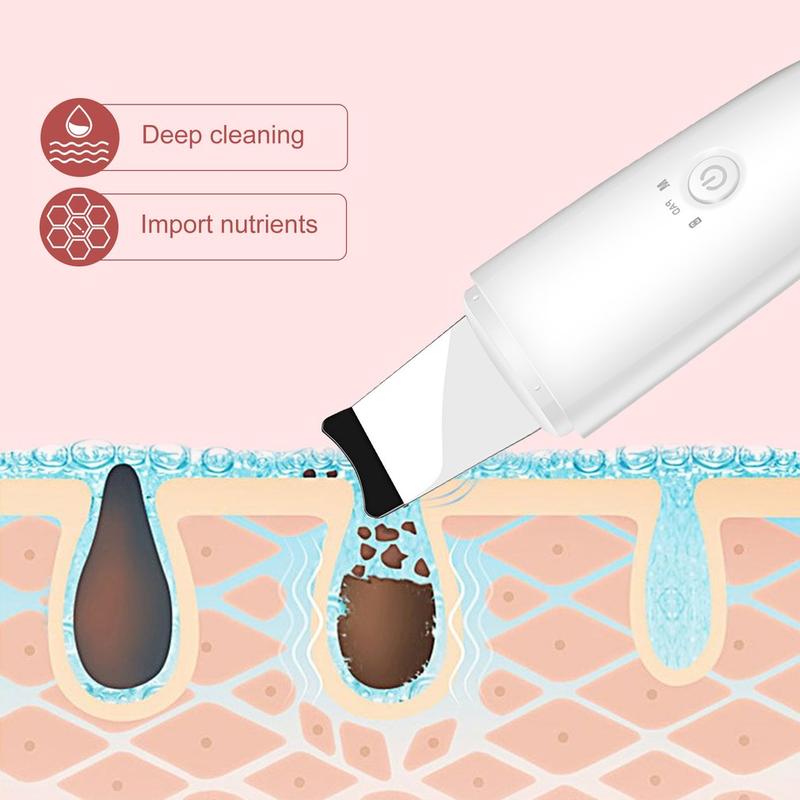 Ordinary Ultrasonic Skin Scrubber Blackhead Remover Pore Cleaner Facial Scrubber Comedones Extractor Facial Deep Cleansing Skin Care Comfort