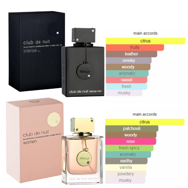 Armaf Couple Combo Set Club De Nuit Intense Men & CDN Women Eau De Parfum Spray 3.4fl.oz