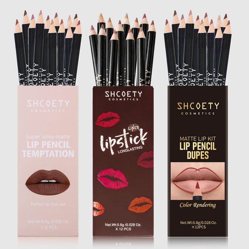 Long Lasting Lip Liner Set, 36pcs Matte Lip Liner Pencil, Easy Coloring Lipstick Pen, Suitable for All Occasions Lip Makeup