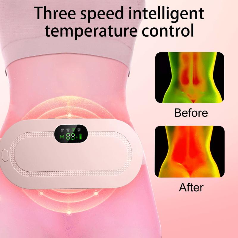 Menstrual Heating Pad Smart UterusWarmer Belt,1 Count Relief Waist PainCramps Vibrating Abdominal MassageUterus Warmer Waist Massager, VibratePlate,Halloween Gift,Fall Essentials