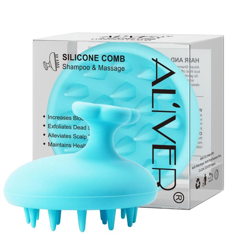 Silicone Scalp Massage Comb, 1 Count Hair Scalp Massager, Scalp Scrubber, Hair Combs for Women, Girls, Men, Stress Relief, Hair Care & Styling Tool