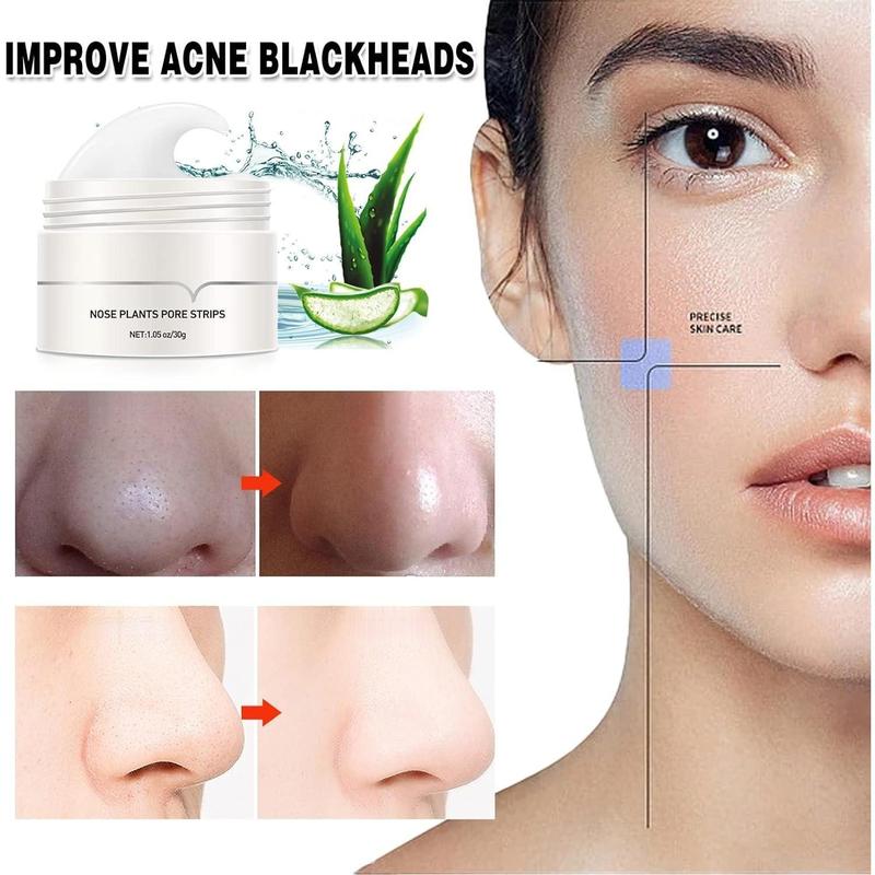 Blackhead & Whitehead Removal Kit for Clear, Radiant Skin: Exfoliating Clay Mask (1.060z) & Nose Strips for Deep Cleansing - Achieve a Fresh-Faced Glow!