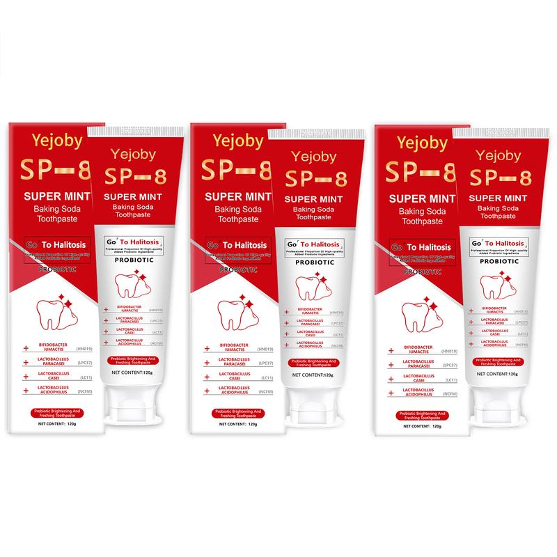 (3 Counts only 19.99$) SP-8 PROBIOTIC WHITENING Toothpaste rich in many probiotics Effective Tooth Cleaning and Oral Health Management,Effect is better than SP-6 and SP-7,SP-8 SP-6 SP-4 sp-8 sp-6 sp-4 sp8 sp6 sp4