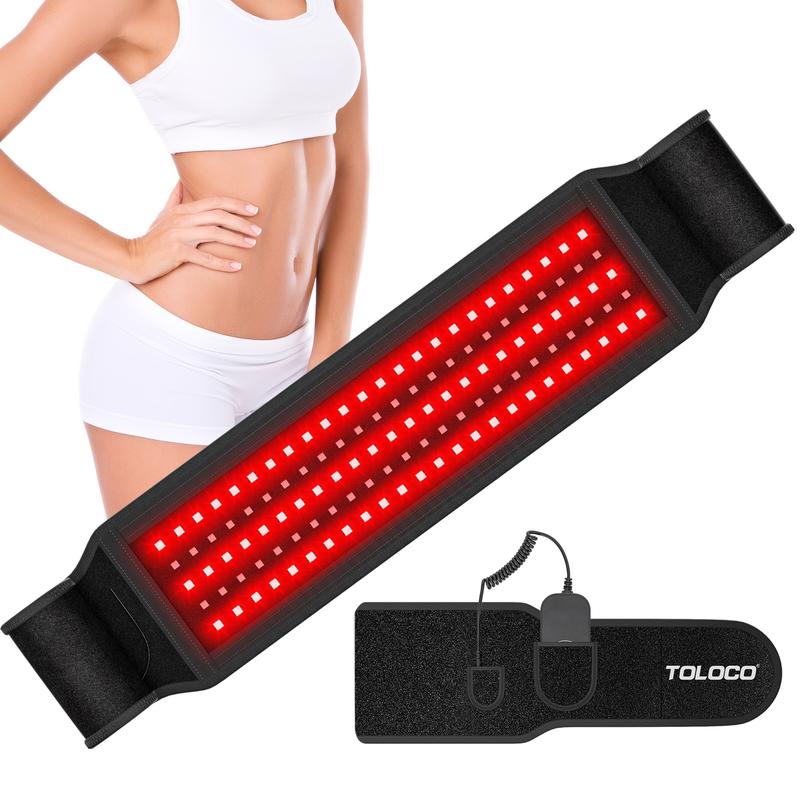 Upgraded 3-in-1 Infrared Light Therapy Belt for Body Pain Relief: 660nm & 850nm LED Beads for Shoulder and Waist with Timer Function