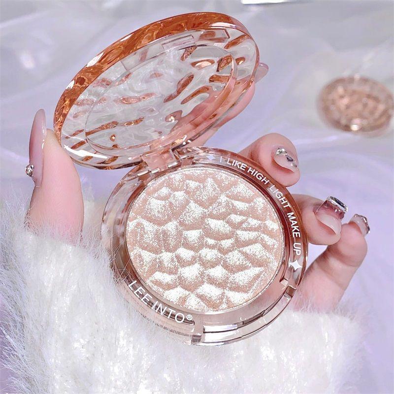 Glitter Highlighter Powder, Shimmering Highlighter Palette, Long Lasting Pearly Makeup Powder, Facial Brightening Cosmetics, Christmas Gift