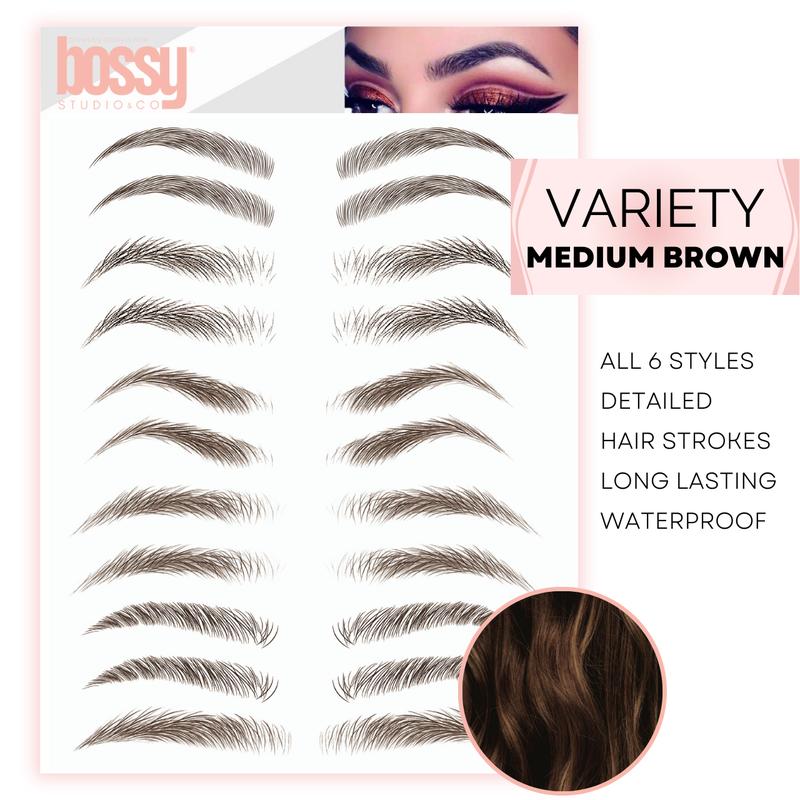 | Variety | Temporary Eyebrow Tattoos by Bossy Studio & Co