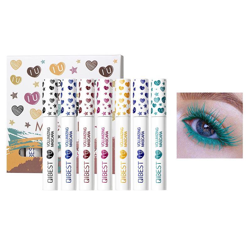 Waterproof Long-lasting Mascara, 7 Counts set Natural Curl Eyelashes Mascara, Eye Lashes Lengthening Defining Multiplying Curling Mascara